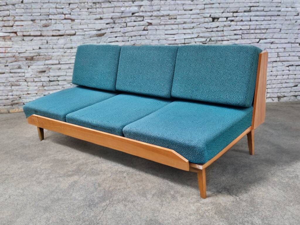 Lysecky Nabytok sofa bed, Czech vintage 1960s
