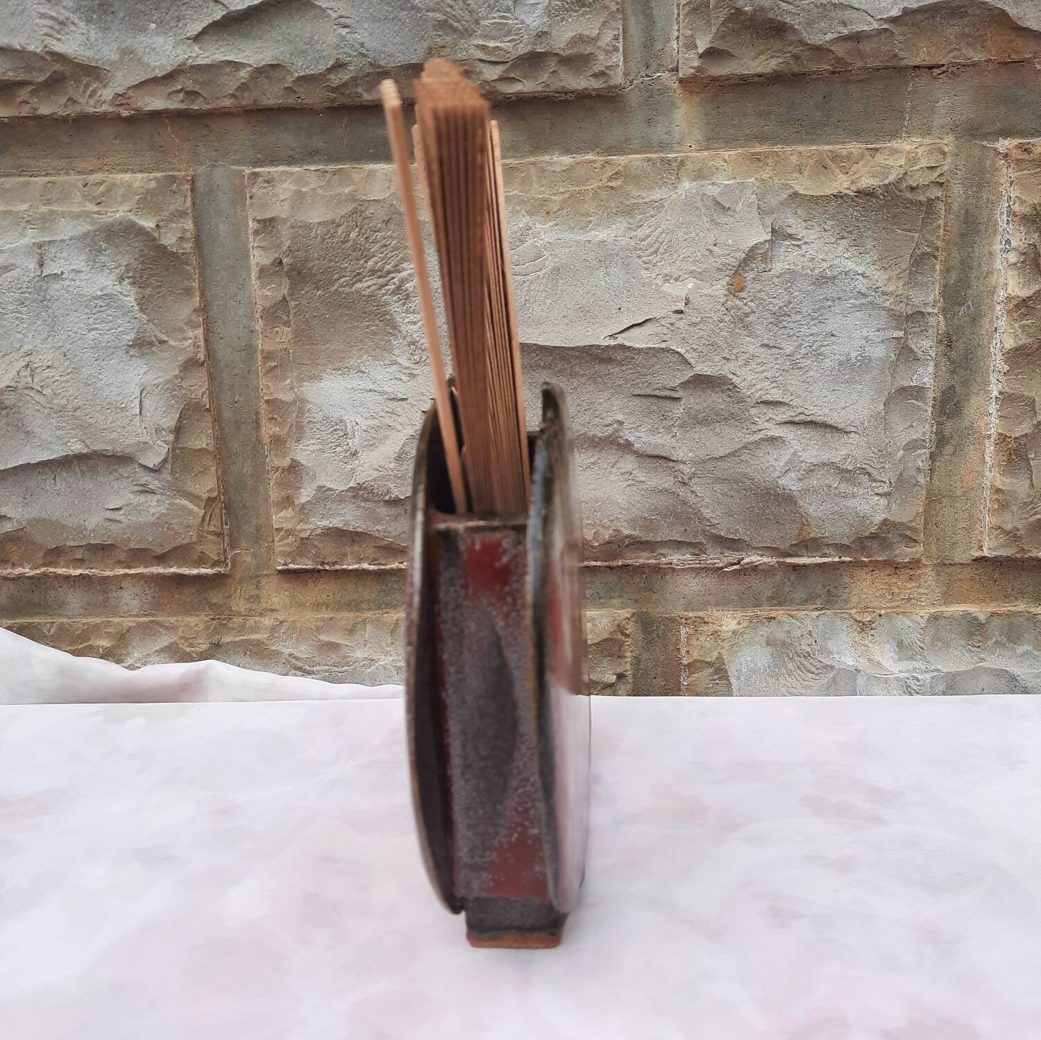 enamelled stoneware vase by Serge Cousseran