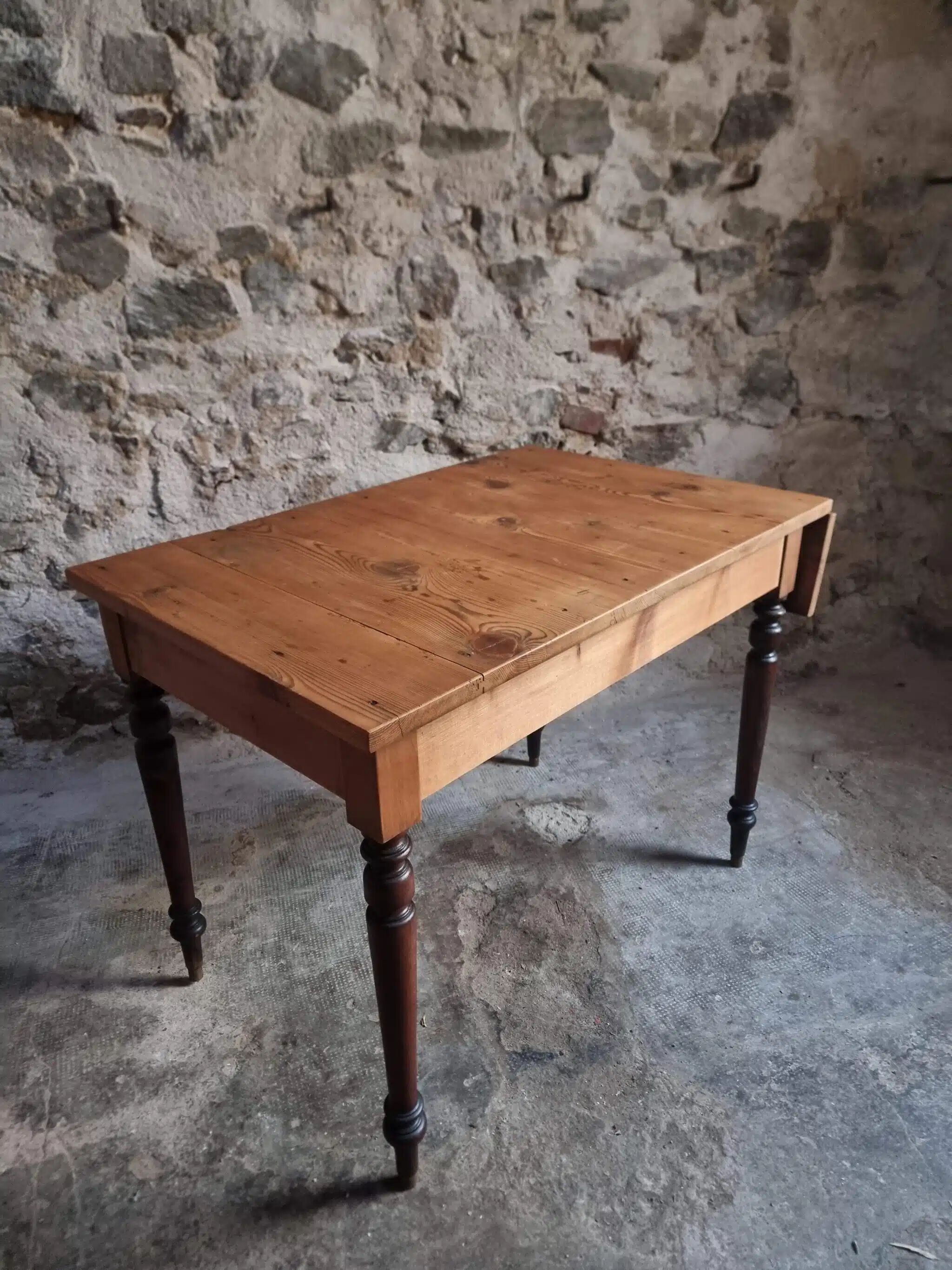 French vintage kitchen/desk table, extendable, 1930s
