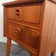 Danish beside tables in teck 2 drawers, scandinavian 1960
