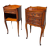 Pair of Louis XV style bedside tables in cherry wood.
