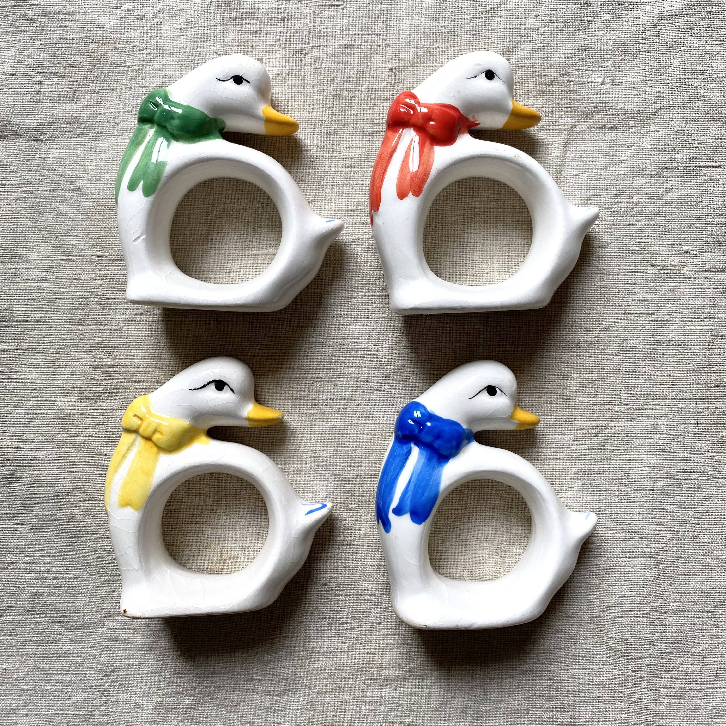 Goose napkin rings 80s