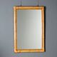 Vintage mirror design with bamboo and wicker frame, Italy, 1980s.