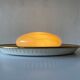 Brass disc and glass clip lamp from the mid-century by Hillebrand, 1950s, Germany.
