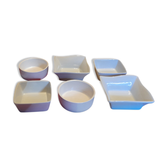 Set of various ceramic ramekins