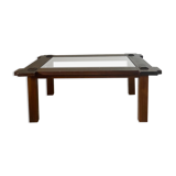 Square teak table