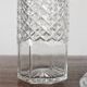 Vintage faceted cut glass round whisky decanter