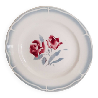 Sarreguemines earthenware dinner plate, Alesia de Digoin, 1950s
