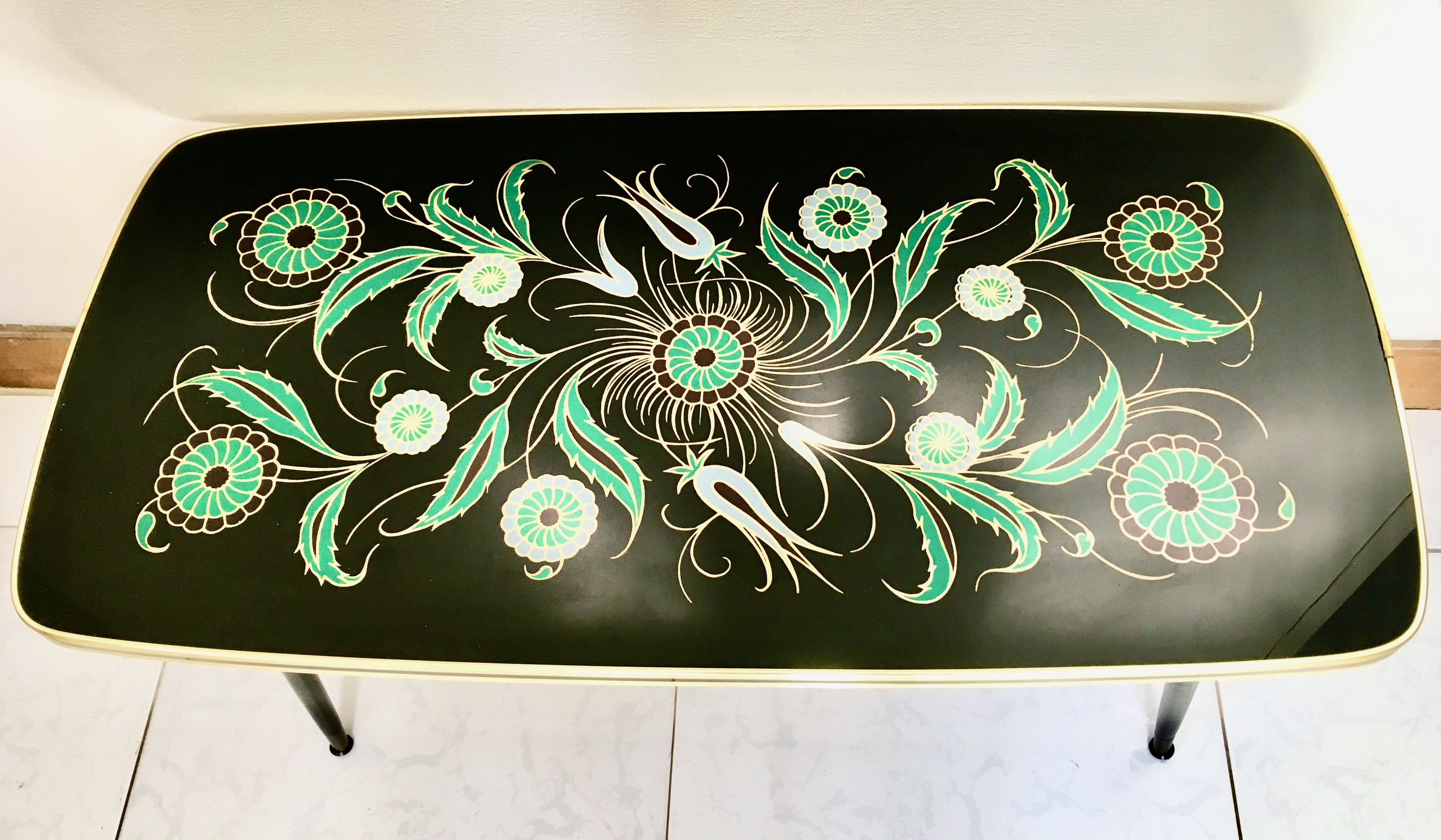 Stylized deco vintage coffee table