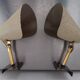Pair of perforated metal horn wall lights