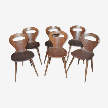 Lot de 6 chaises "Fourmi" année 60