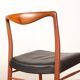 2 Danish chairs in teak and skai by Lyngfeldt Larsen 1960.