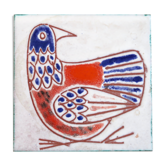Ceramic wall tile: bird, 60s