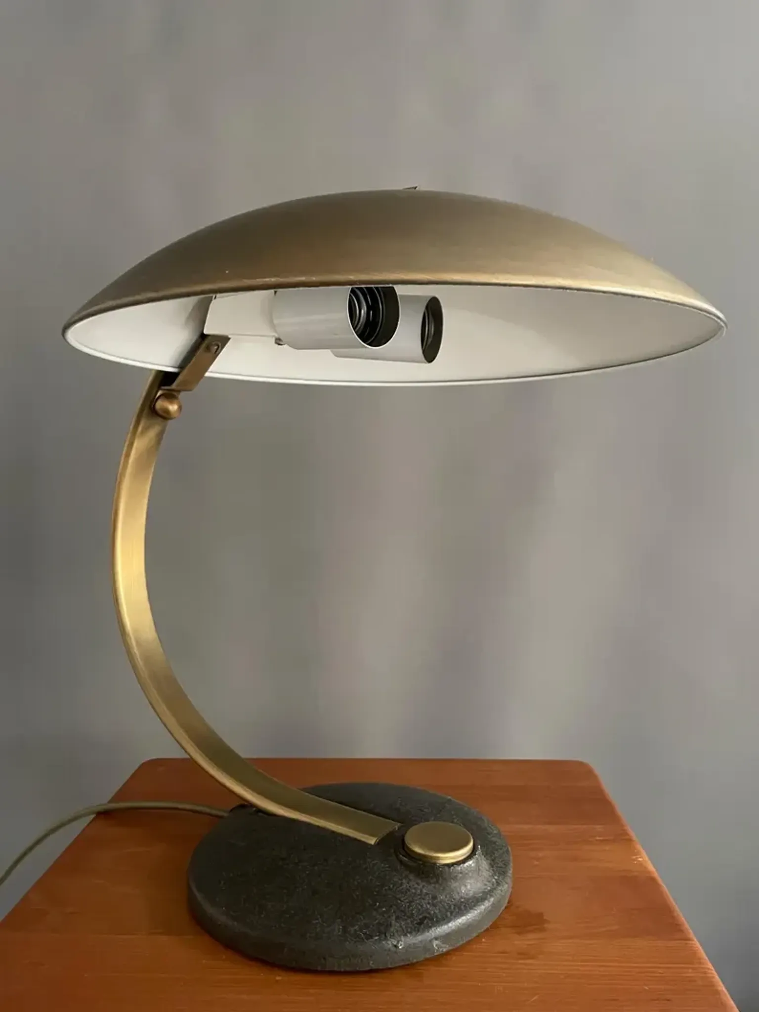 Brass table lamp, model Hillebrand 7613, 1960s