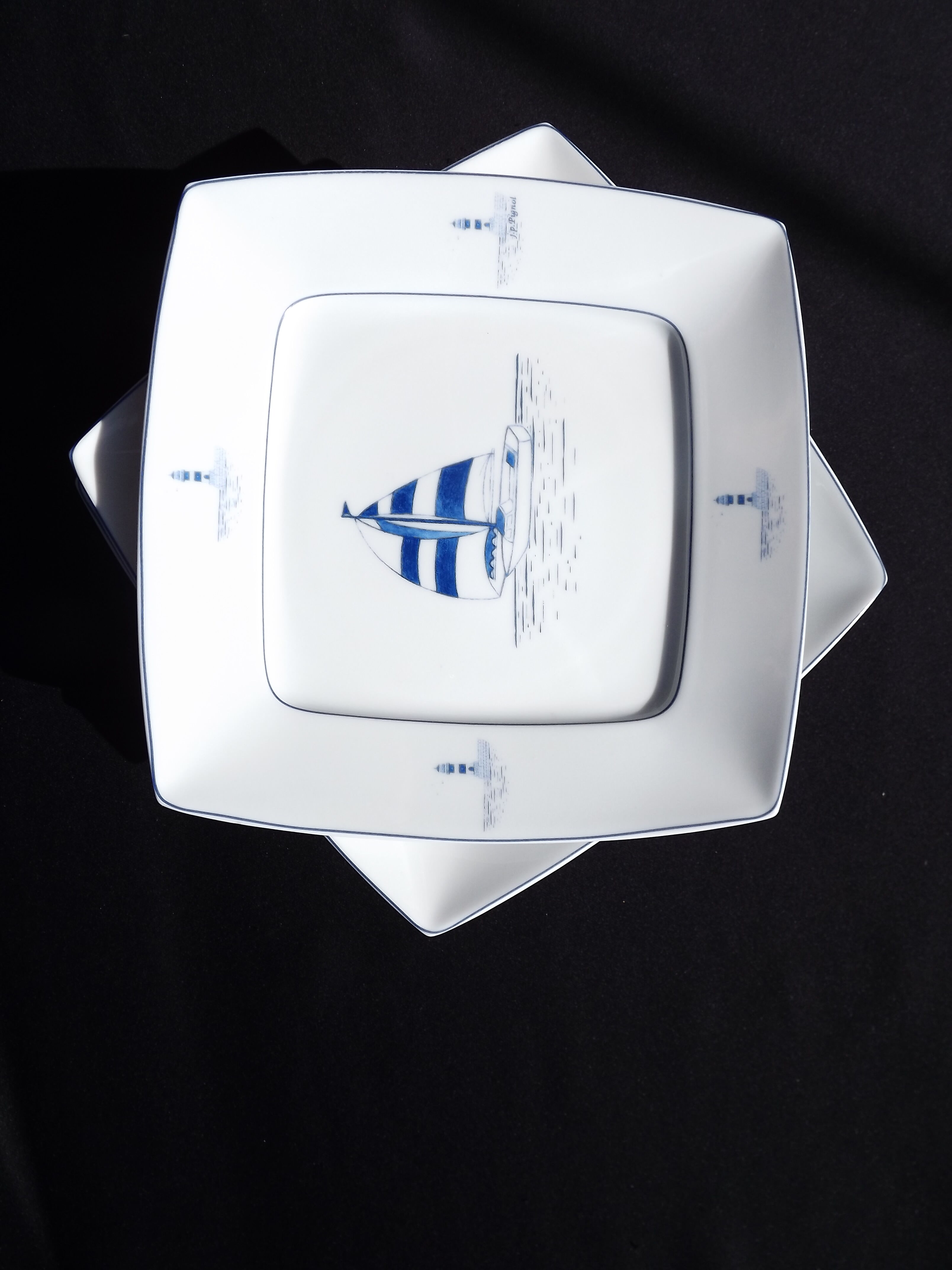 6 assiettes à desserts barbier