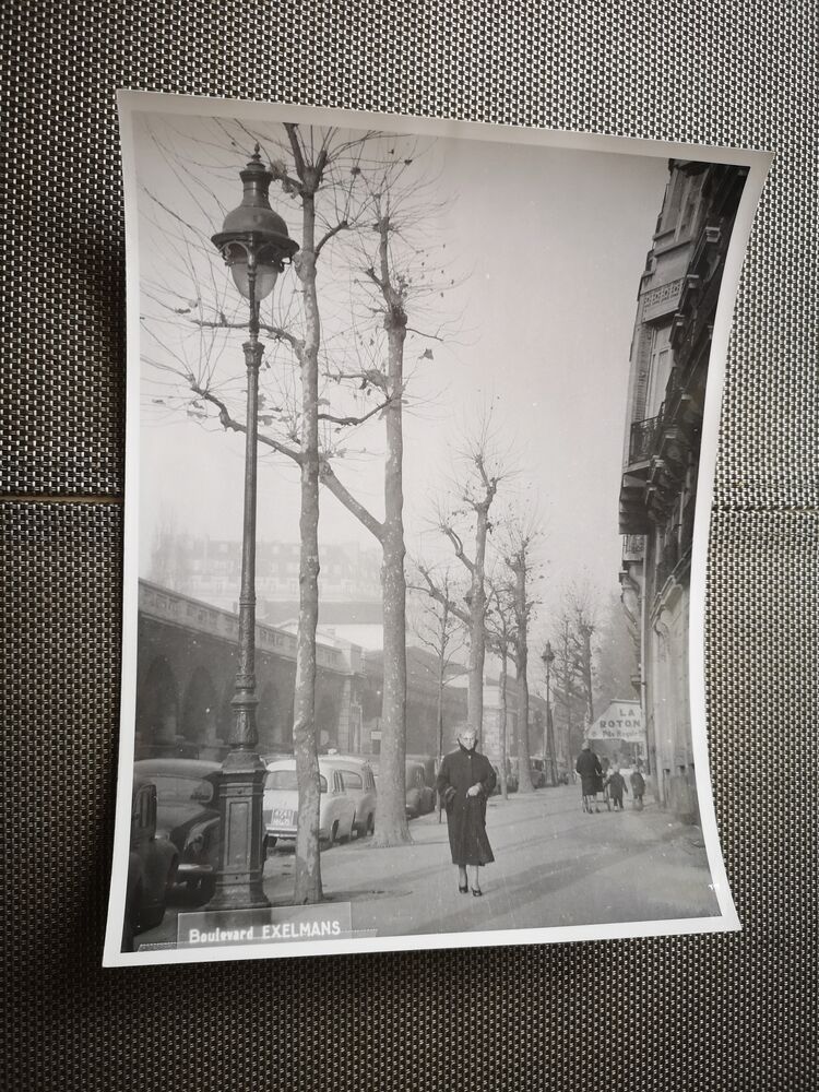 Photograph 18x24cm - Old black and white silver print - Boulevard Exelmans - 1950s-60s