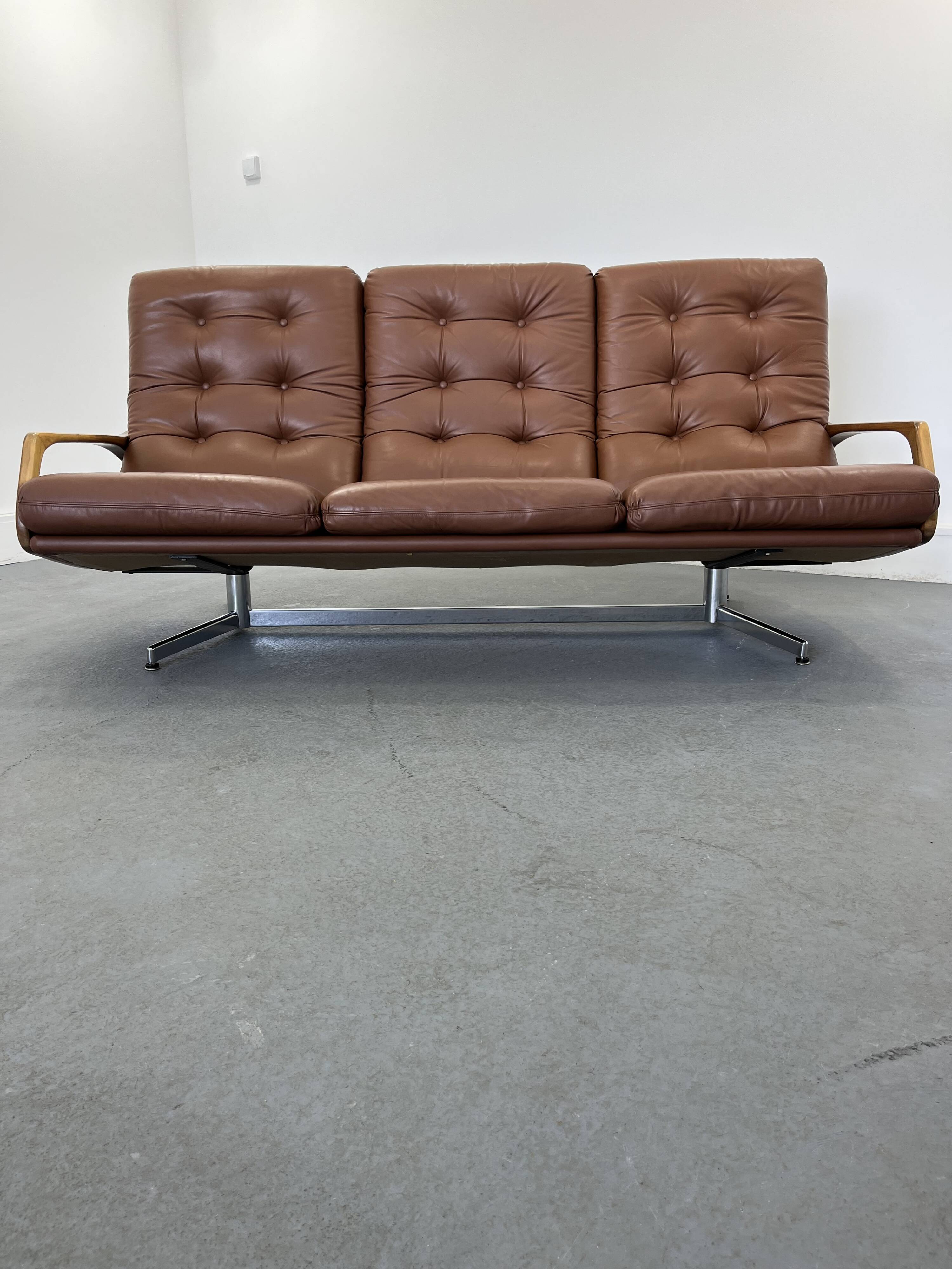 Vintage 3-seater sofa by Eugen Schmidt for Soloform, 1960 s