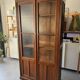 Old glass cabinet, vintage bookshelf, display case, cabinet, pharmacy.