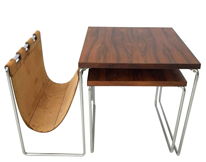 Nesting table magazine holders