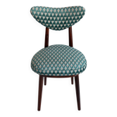 Mid-Century heart-shaped armchair in Amuleto green velvet, Europe, 1960s