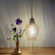 Vintage amber glass tulip pendant light
