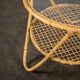Table en verre et rotin