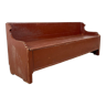 Swedish antique box bench oxblood red
