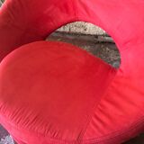 Jaymar Sculptural Post Modern Armchair with Red Spiral Ribbon, 1980s