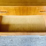 Two-color vintage chest of drawers with 4 drawers, circa 70's