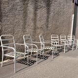Stackable Garden Armchairs with Elastic Ropes, 1970s, Set of 6