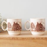Pair of stoneware cups Made in England