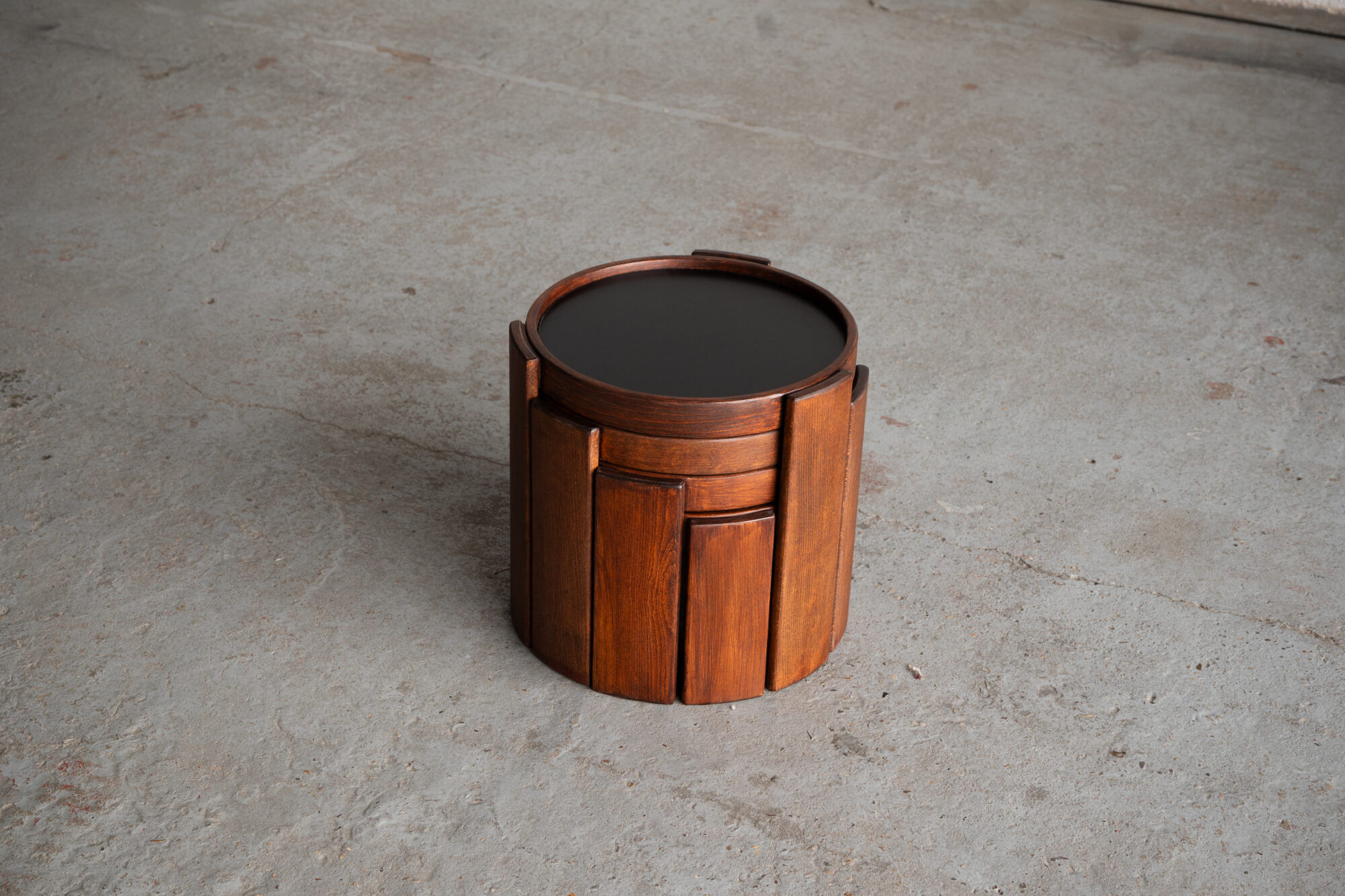 Set of 4 nesting tables by Gianfranco Frattini.