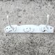 antique cast iron enamelled coat rack