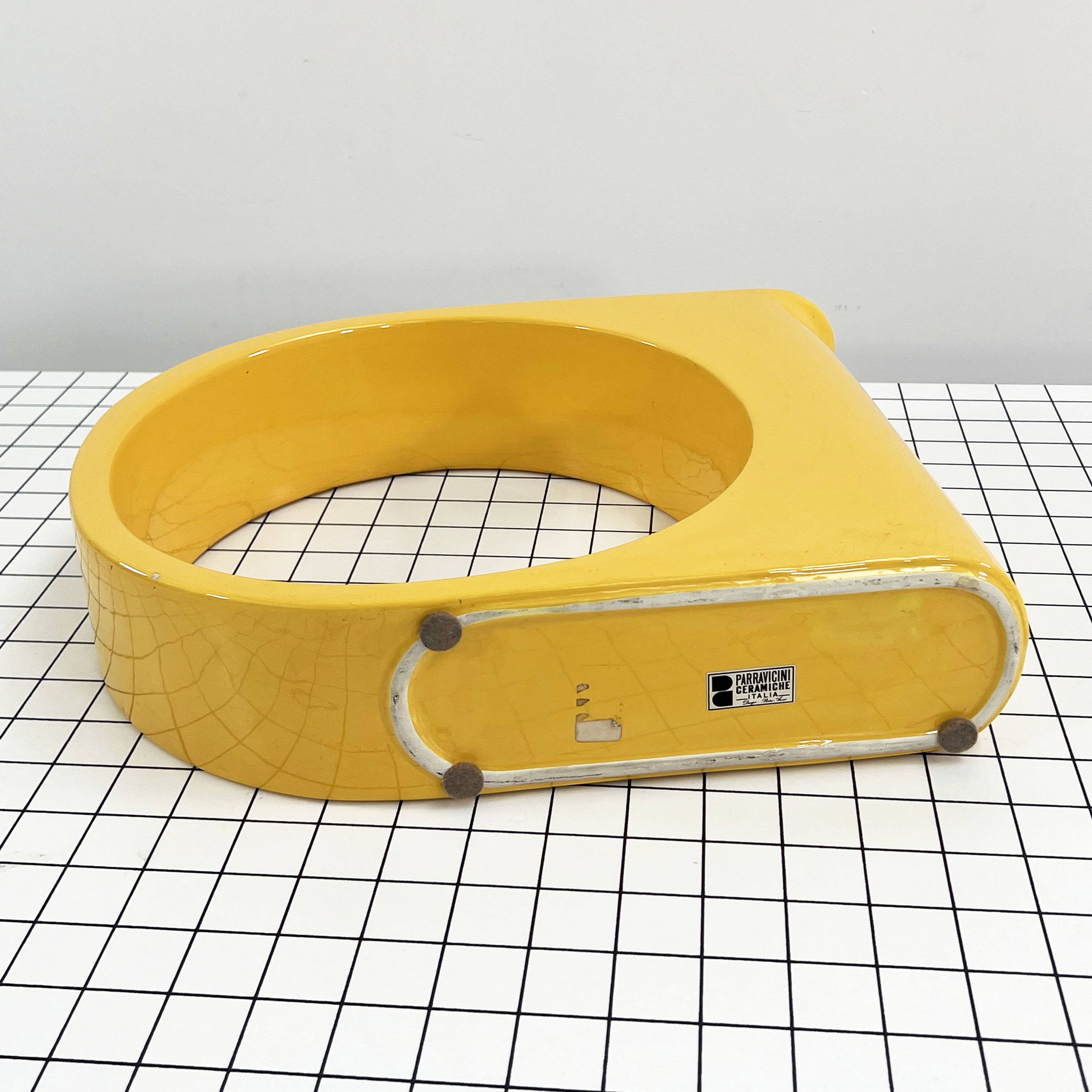 Yellow Vase by Pietro Arosio for Parravicini Ceramiche, 1970