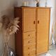 Vintage rattan wardrobe