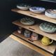 Large wooden and black sideboard