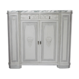 Art deco wood and marble sideboard