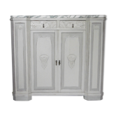 Art deco wood and marble sideboard