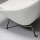 White Vinyl Lounge chair 1950s