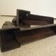 chenets anciens fonte décor orientaliste cast iron fireplace andirons