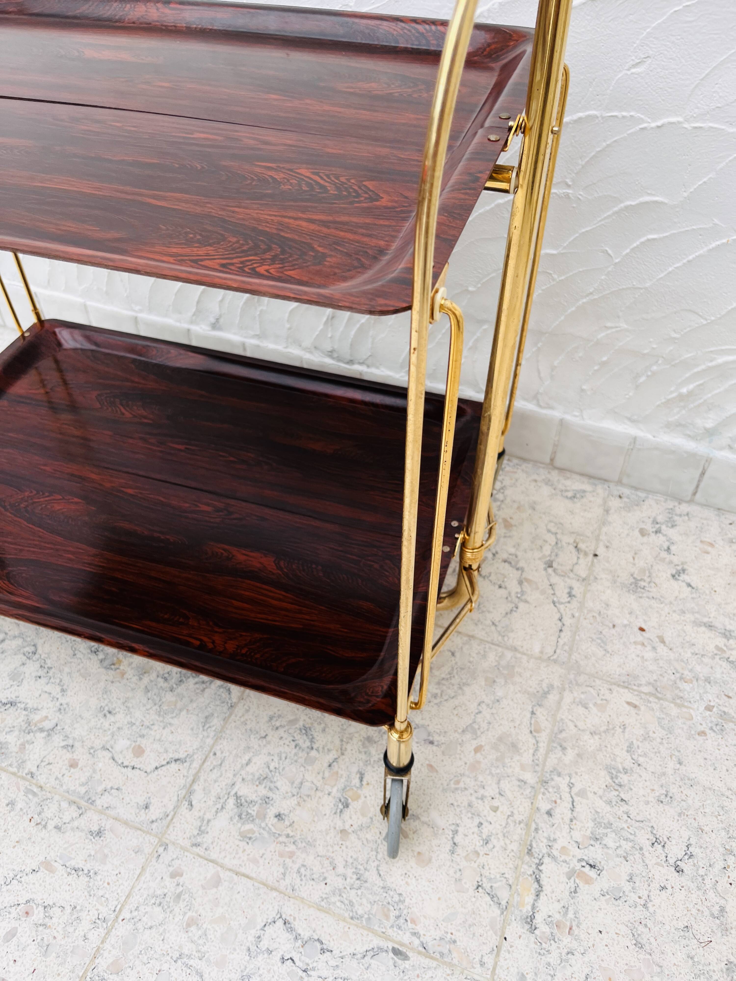 Gerinol golden serving trolley