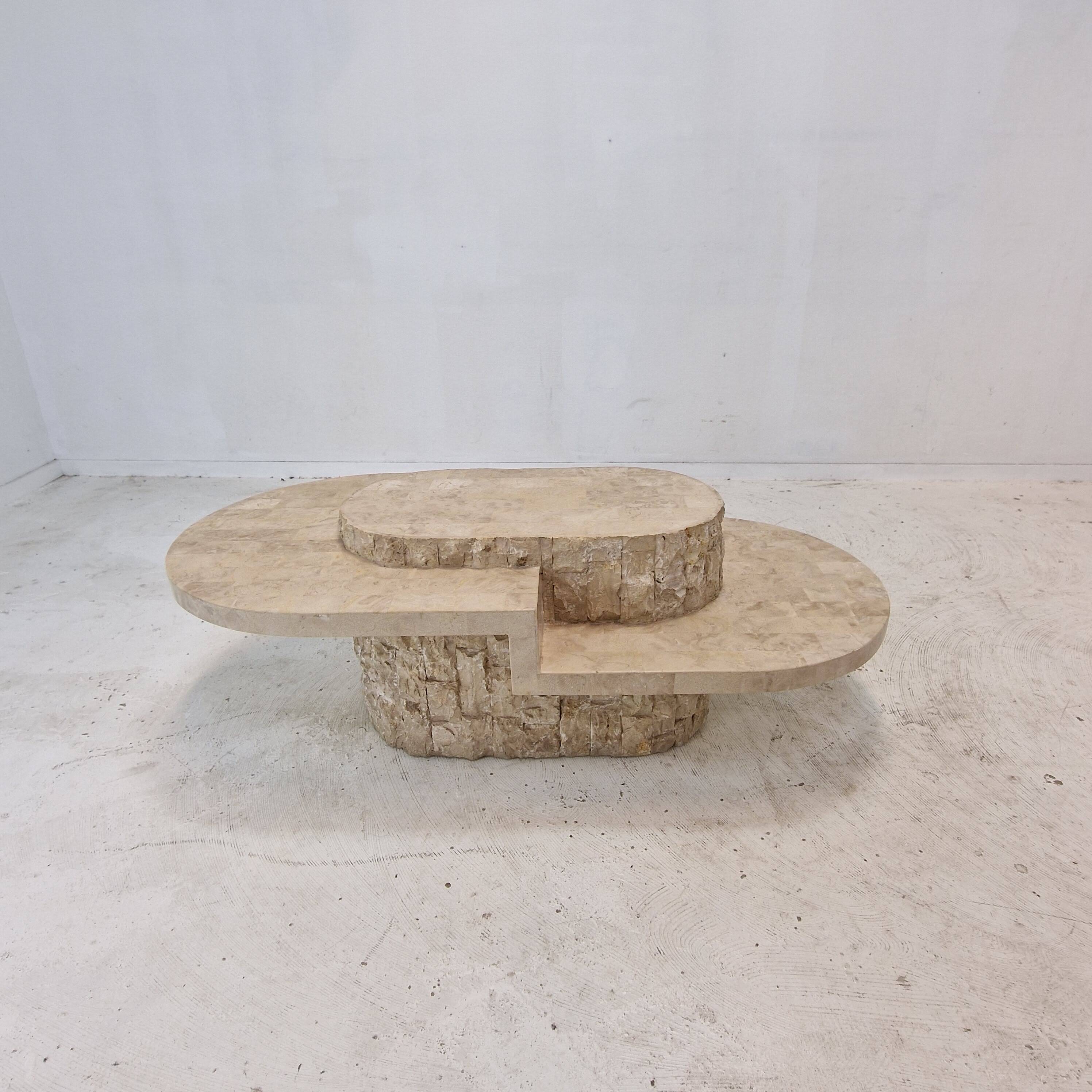 Mactan or Fossil Stone Coffee Table by Magnussen Ponte, 1980s