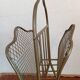 Brass magazine rack in neo-classical style, 20th century.