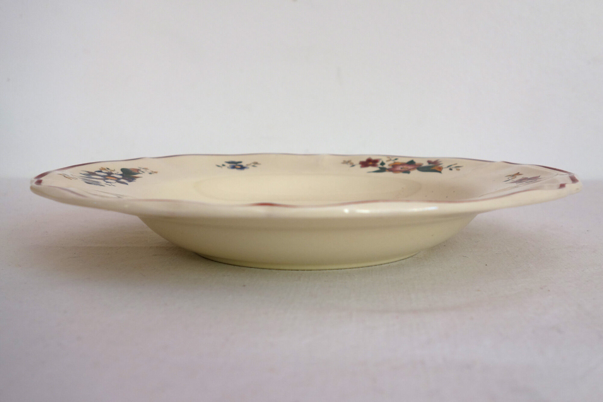 Set of 6 hollow plates Sarreguemines model Marly