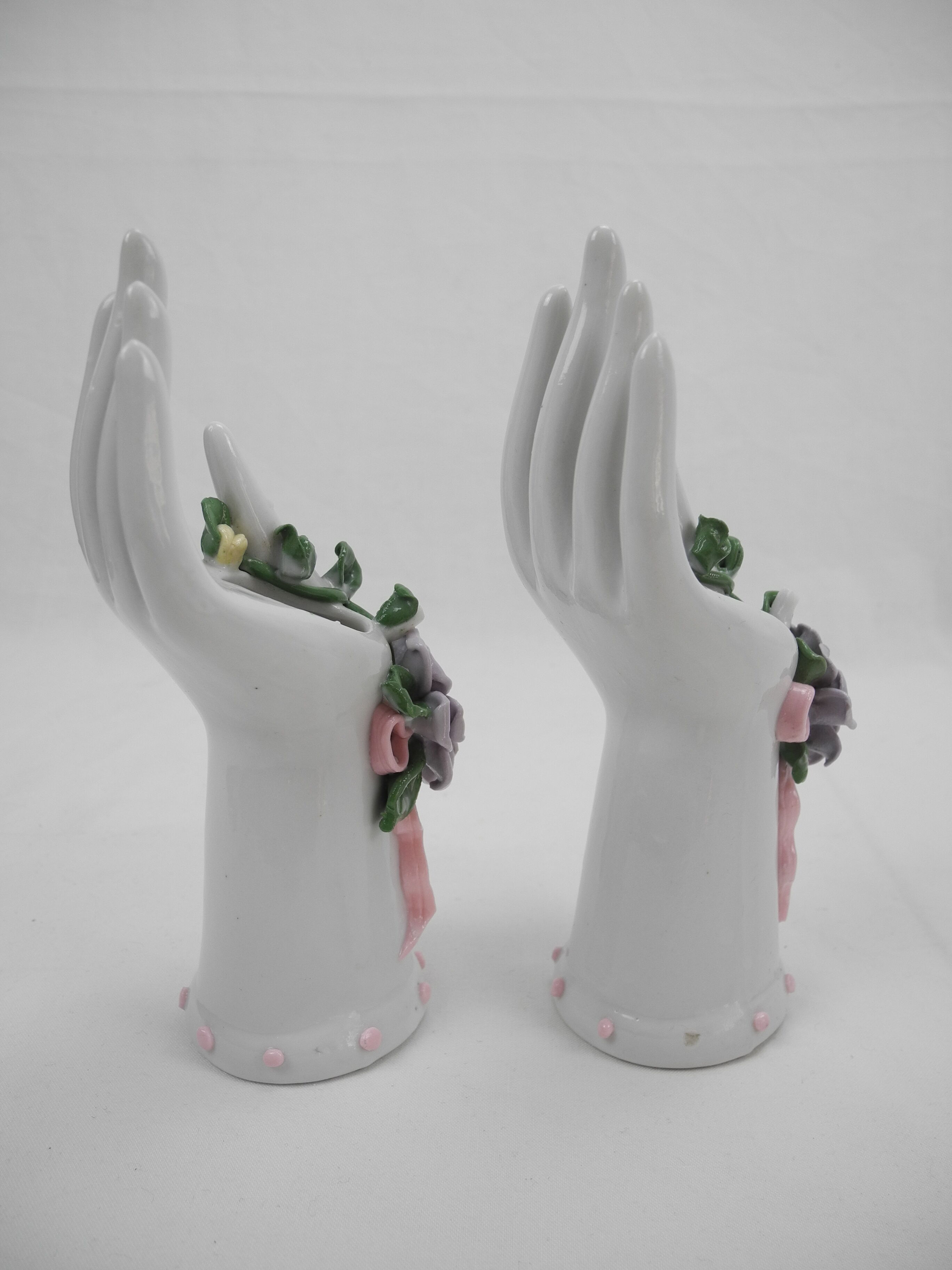Pair of vintage ring holders ring holders stand shabby decor