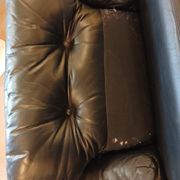 Paire fauteuils cuir design Tobia Scarpa
