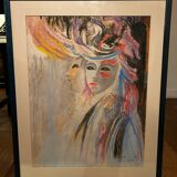 Fat pastel signed Venice Carnival