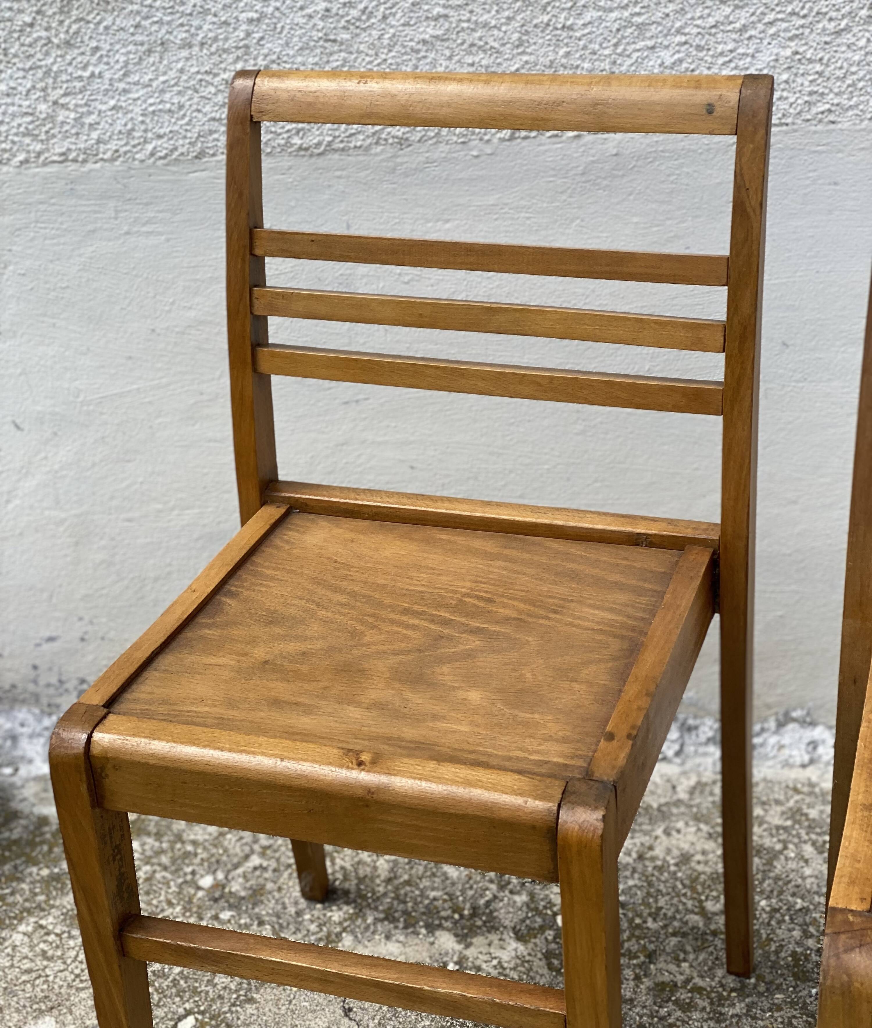 Pair of chairs by René GABRIEL, reconstruction period 1950