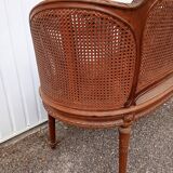 Caned bench in Louis XVI style