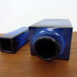 Blue Japanese ceramic vases, 1960s, set of 2